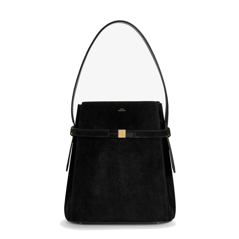 Toteme Belted suede bucket bag Toteme Belted suede bucket bag