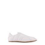 Toteme Canvas low-top sneakers with leather profiles