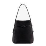 Toteme Hammered leather bucket bag with strap on the front