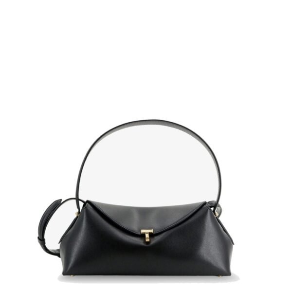 Toteme Hammered leather T-Lock shoulder bag