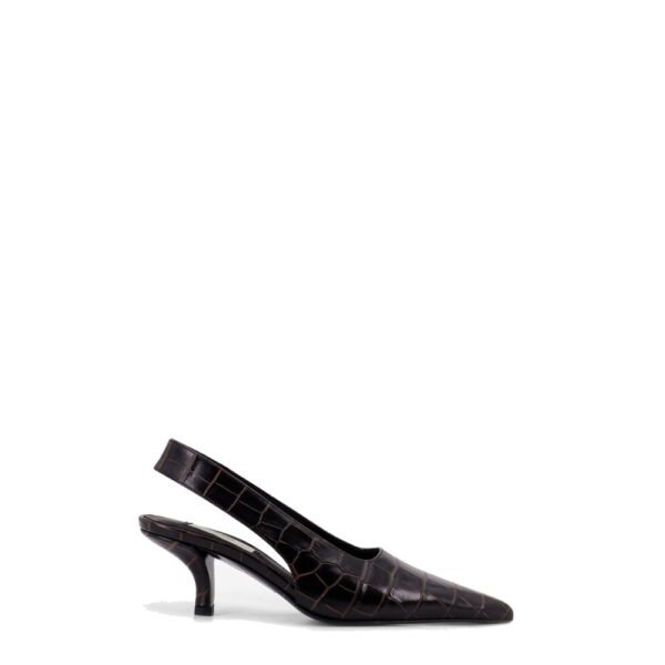 Toteme Leather décolleté with crocodile print