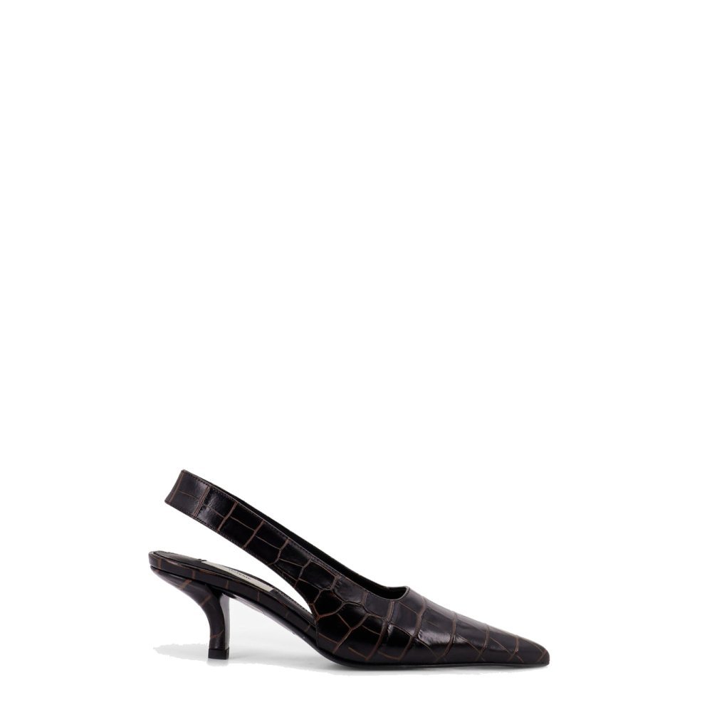 Toteme Leather décolleté with crocodile print Toteme Leather décolleté with crocodile print