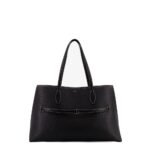 Toteme Leather shoulder bag with lettering logo on the front