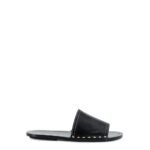 Toteme Low leather sandals with metal studs on the sides