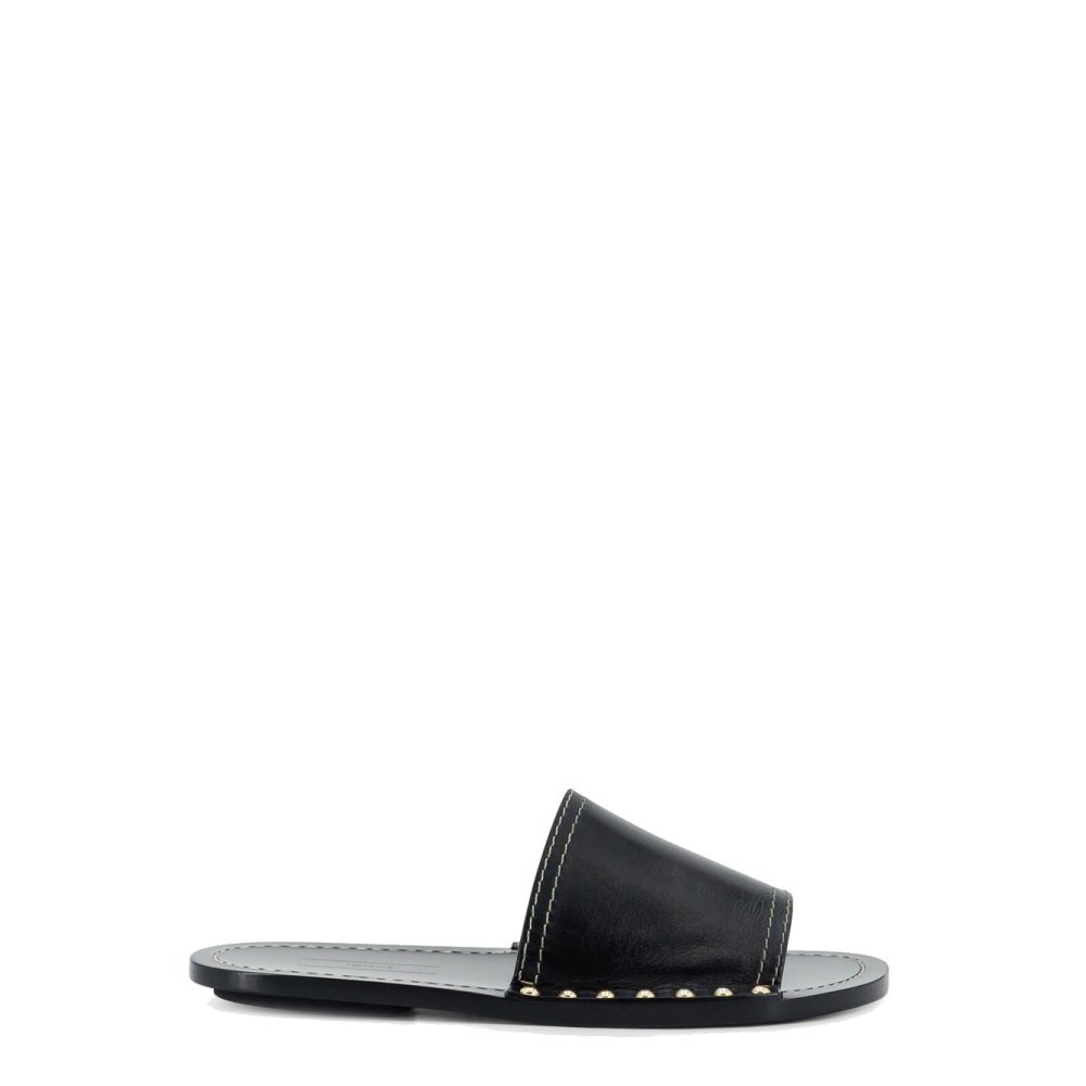 Toteme Low leather sandals with metal studs on the sides Toteme Low leather sandals with metal studs on the sides