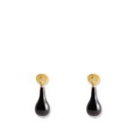 Toteme Onyx drops brass earrings