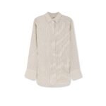 Toteme Oversized striped silk shirt