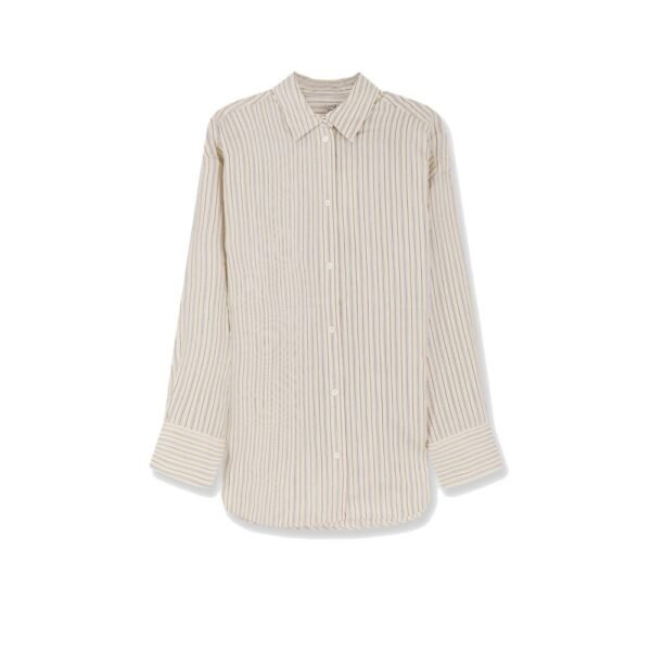 Toteme Oversized striped silk shirt