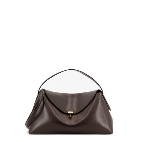 Toteme T-Lock Leather Handbag