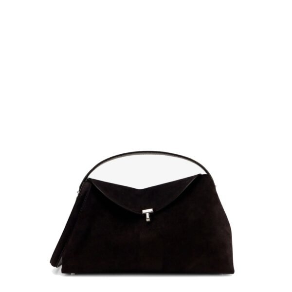 Toteme T-Lock suede handbag