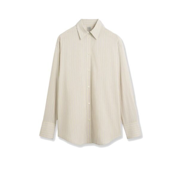 Toteme Viscose and silk blend shirt with striped pattern