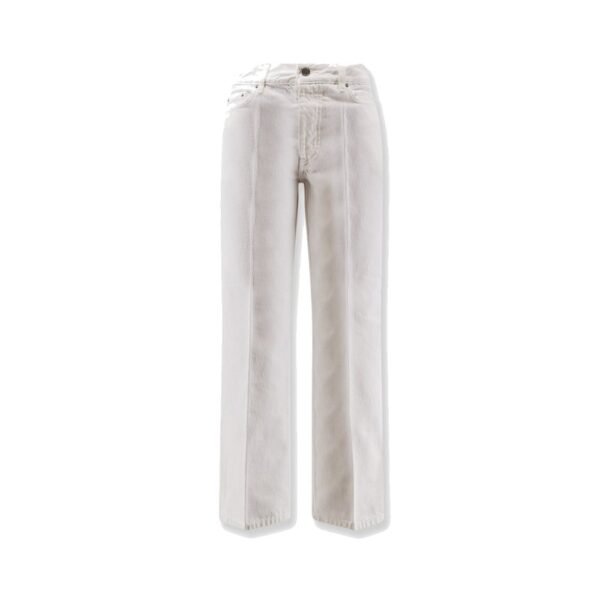 Toteme White denim trousers with flared bottom