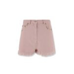 Valentino Denim shorts with frayed edges