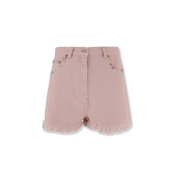 Valentino Denim shorts with frayed edges