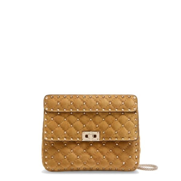 Valentino Garavani Rockstud Spike suede crossbody bag with iconic all-over studs