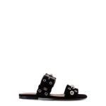 Valentino Garavani Suede sandals with side metal VLogo