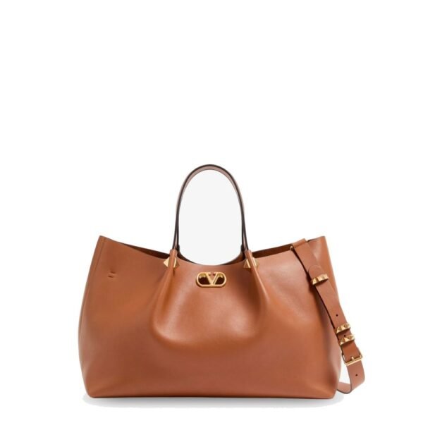 Valentino Garavani VLogo Signature Leather Tote Bag