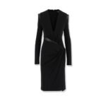 Versace Crepe mini dress with V-neckline