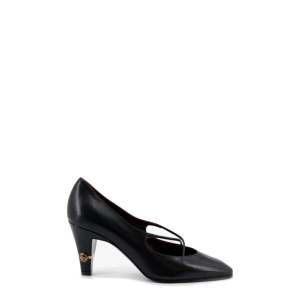 Versace Criss-Cross Medallion leather pumps