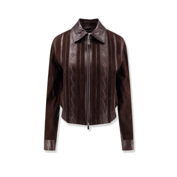 Versace Leather and suede jacket