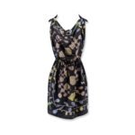 Versace Printed silk twill midi dress