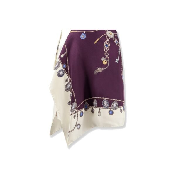 Versace Printed silk twill miniskirt