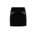 Versace Virgin wool mini skirt