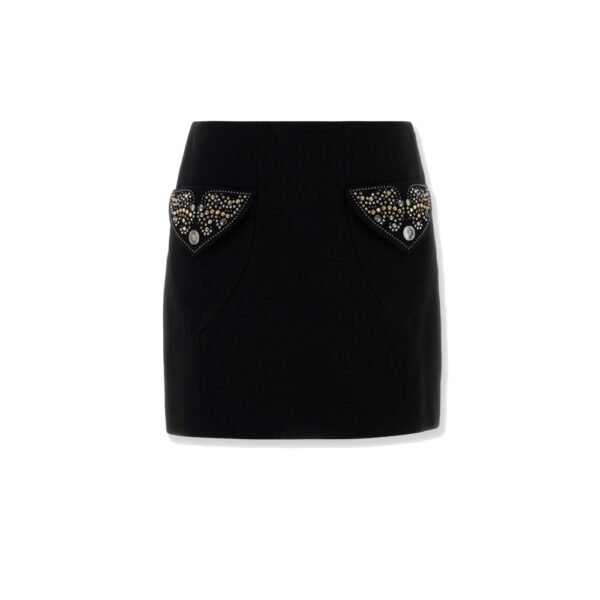 Versace Virgin wool mini skirt