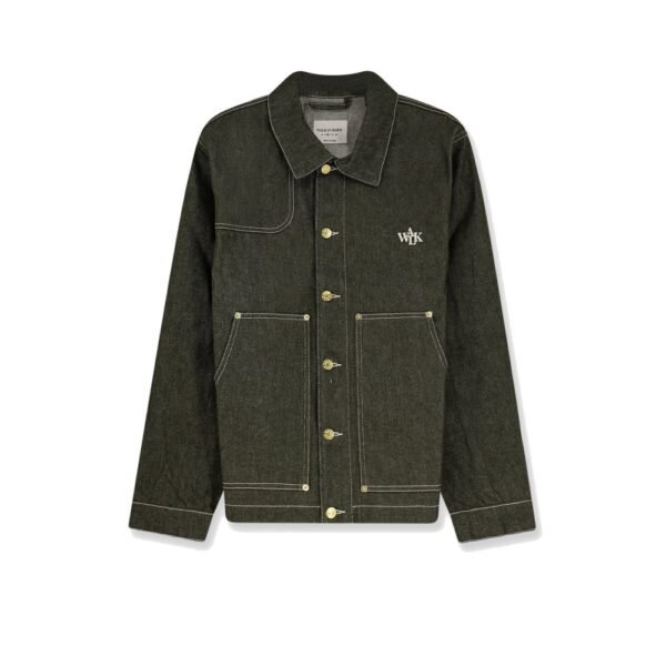 Walk in Paris Carpenter's green denim jacket
