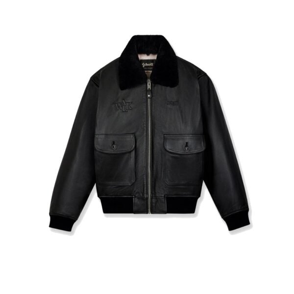 Walk in Paris Walk in Paris X Schott NYC ® Leather Jacket with Front Embroidered Logo