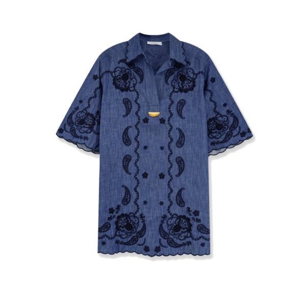 Zimmermann Aster denim mini dress