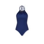 Zimmermann Aster one-piece swimsuit in shiny nylon with bead detail