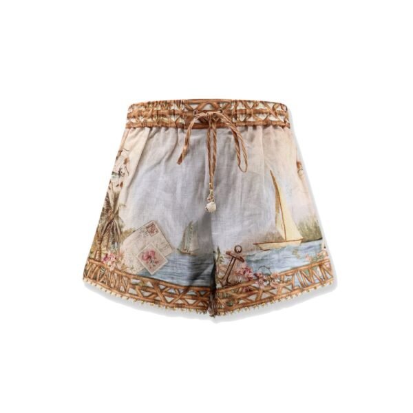 Zimmermann Mahon multicolor linen shorts